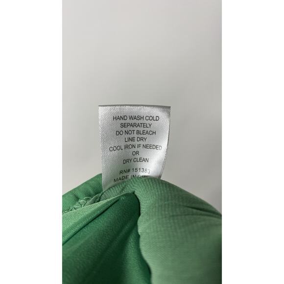 Current Air Sereia Pleated Midi Dress Women's Small Green Flutter Modern Ruffle - Picture 6 of 6